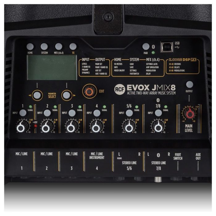 rcf evox jmix8 active 2 way portable array system dy pro audio 4